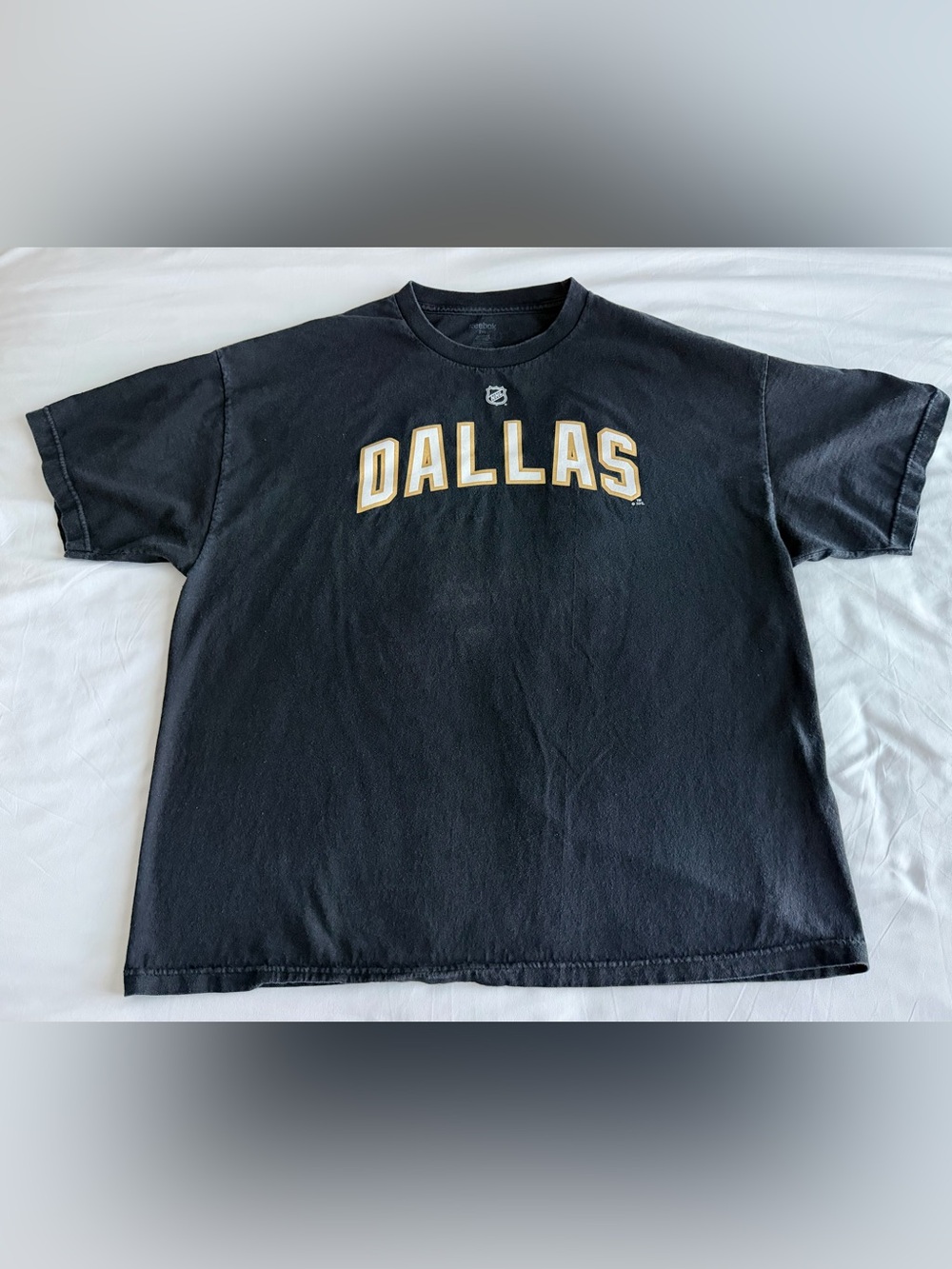 Vintage Black Jamie Benn Dallas Stars NHL Hockey T-Shirt Sz 2XL Reebok